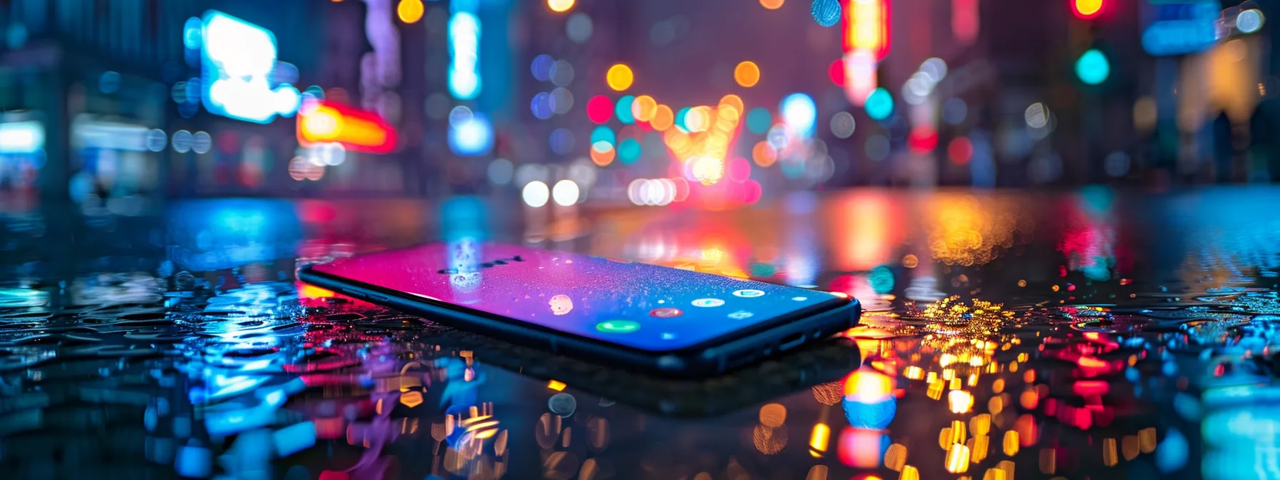 a vibrant digital landscape showcasing a glowing smartphone displaying high review ratings and positive comments, symbolizing the powerful influence of online reviews on brand perception.